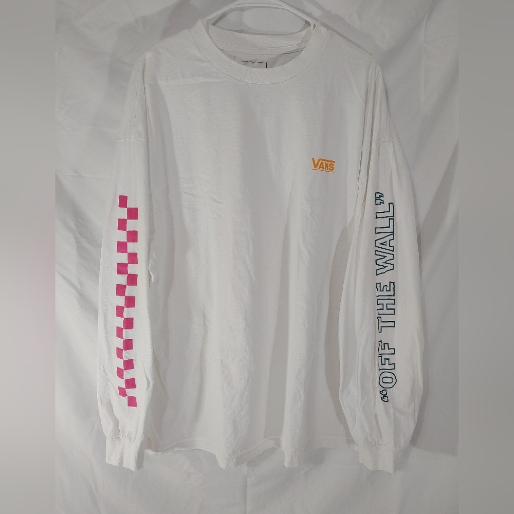 Great Condition Vans Skater Pink Checked 90's Y2K Retro Men's 2XL Long sleeve